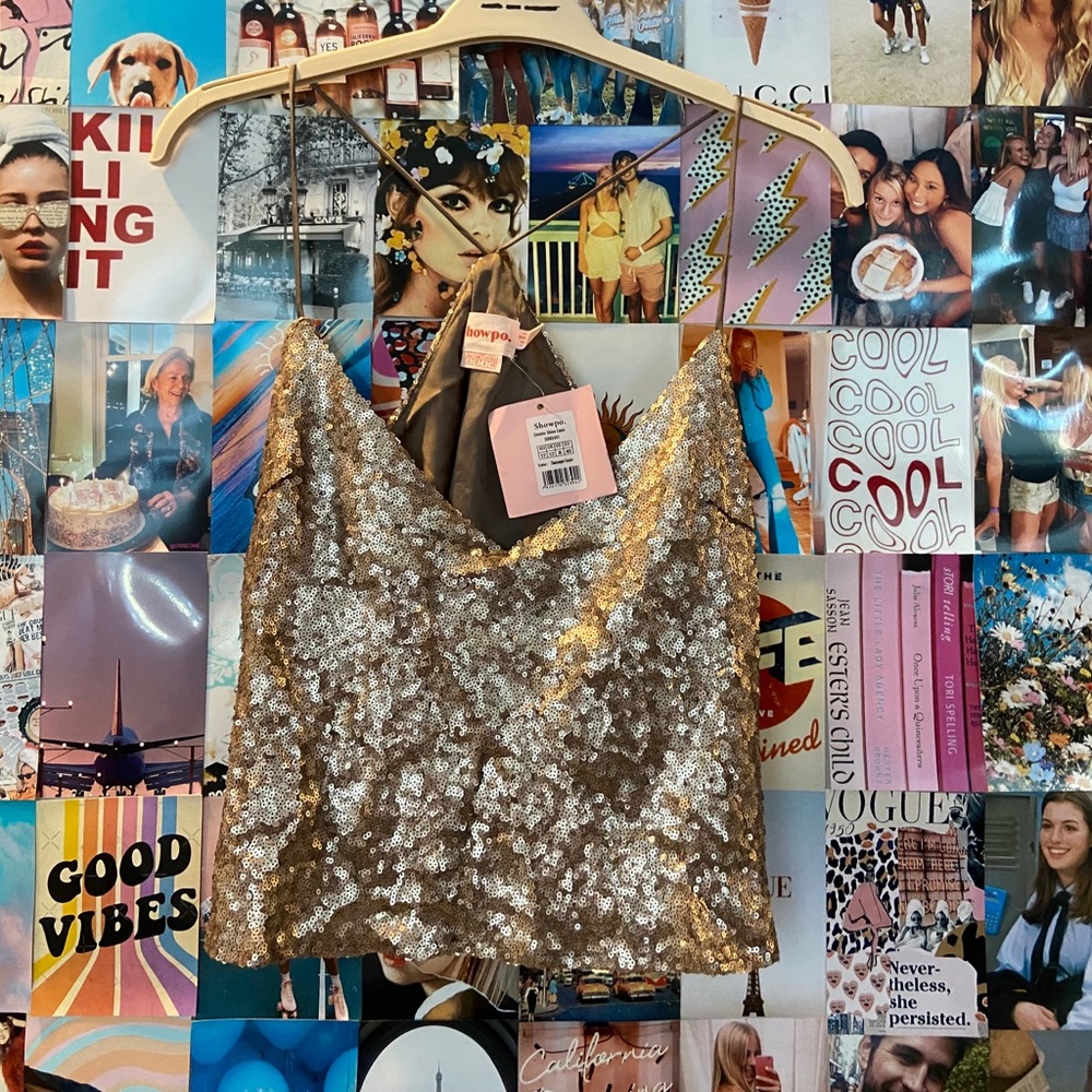 Showpo NWT sequin tank